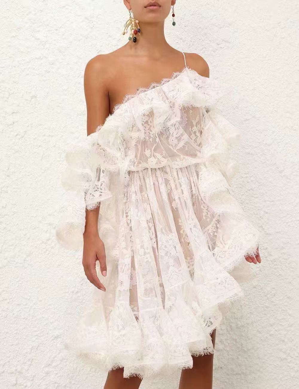 Off - Shoulder Lace Dress