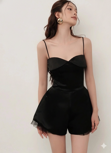 High-Waisted Wide-Leg Jumpsuit Shorts