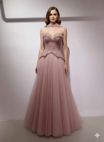 Off-Shoulder Evening Gown