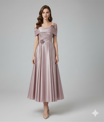 One-Shoulder Blush Gown