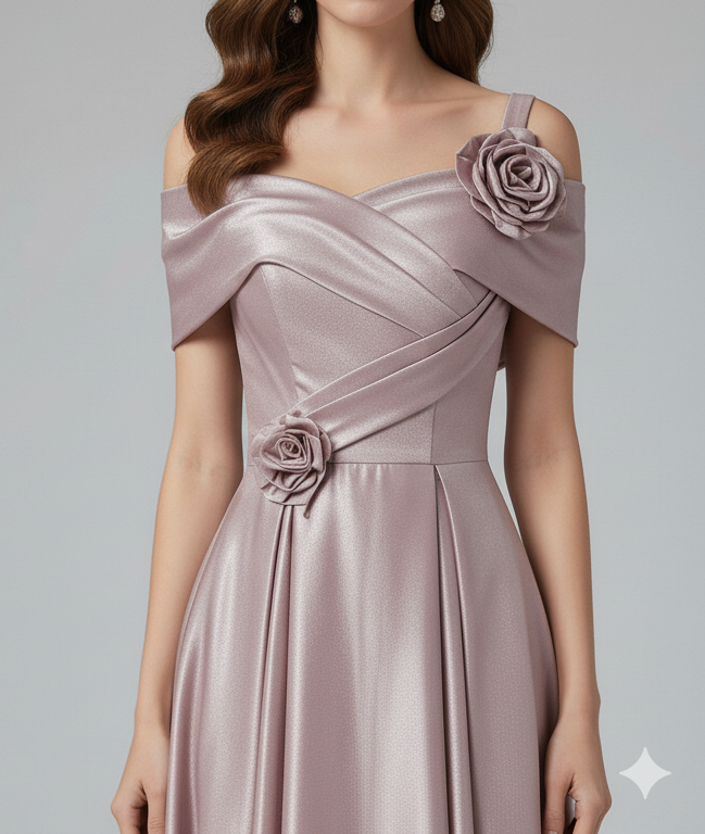 One-Shoulder Blush Gown