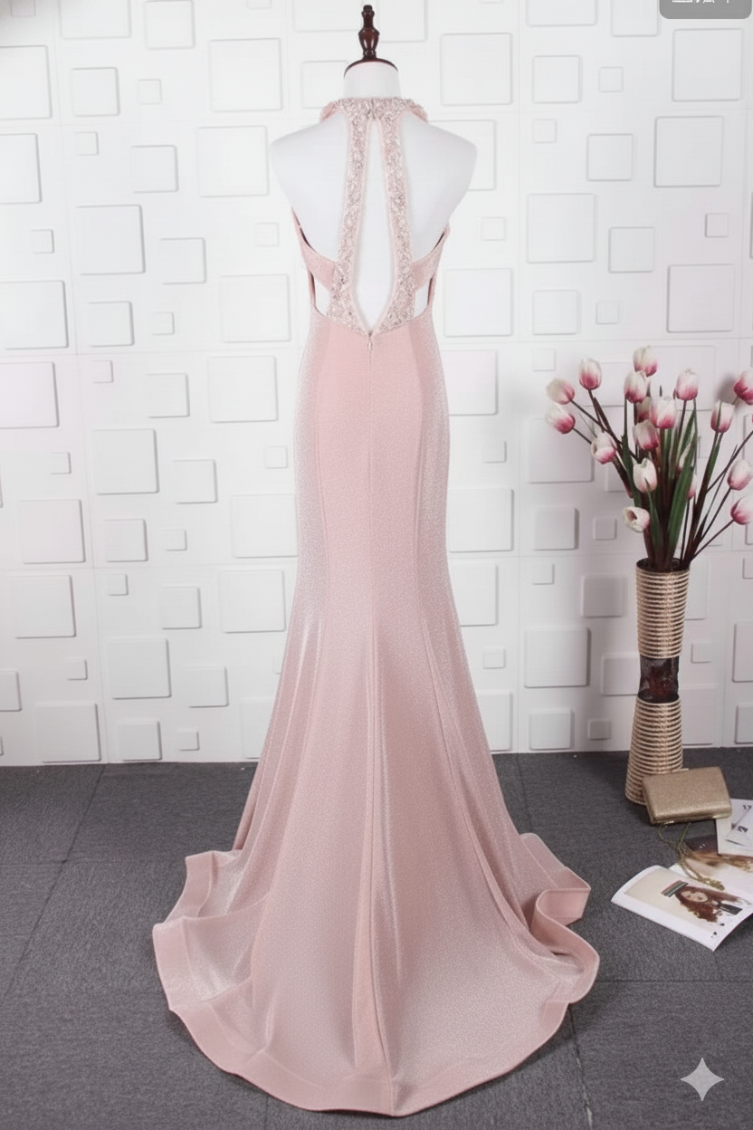 V mermaid evening gown