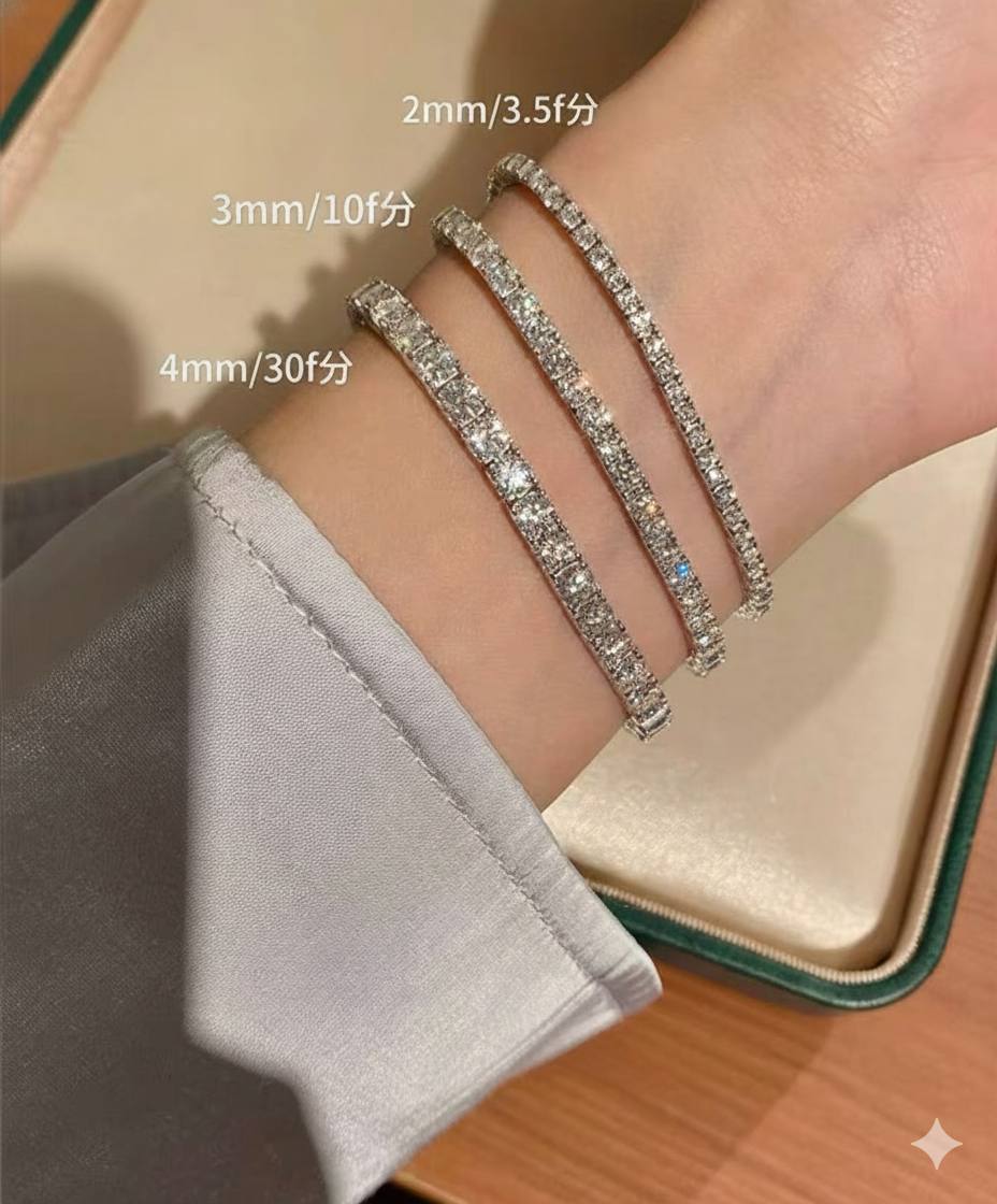 Women's Tennis Diamond Bracelet with Moissanite