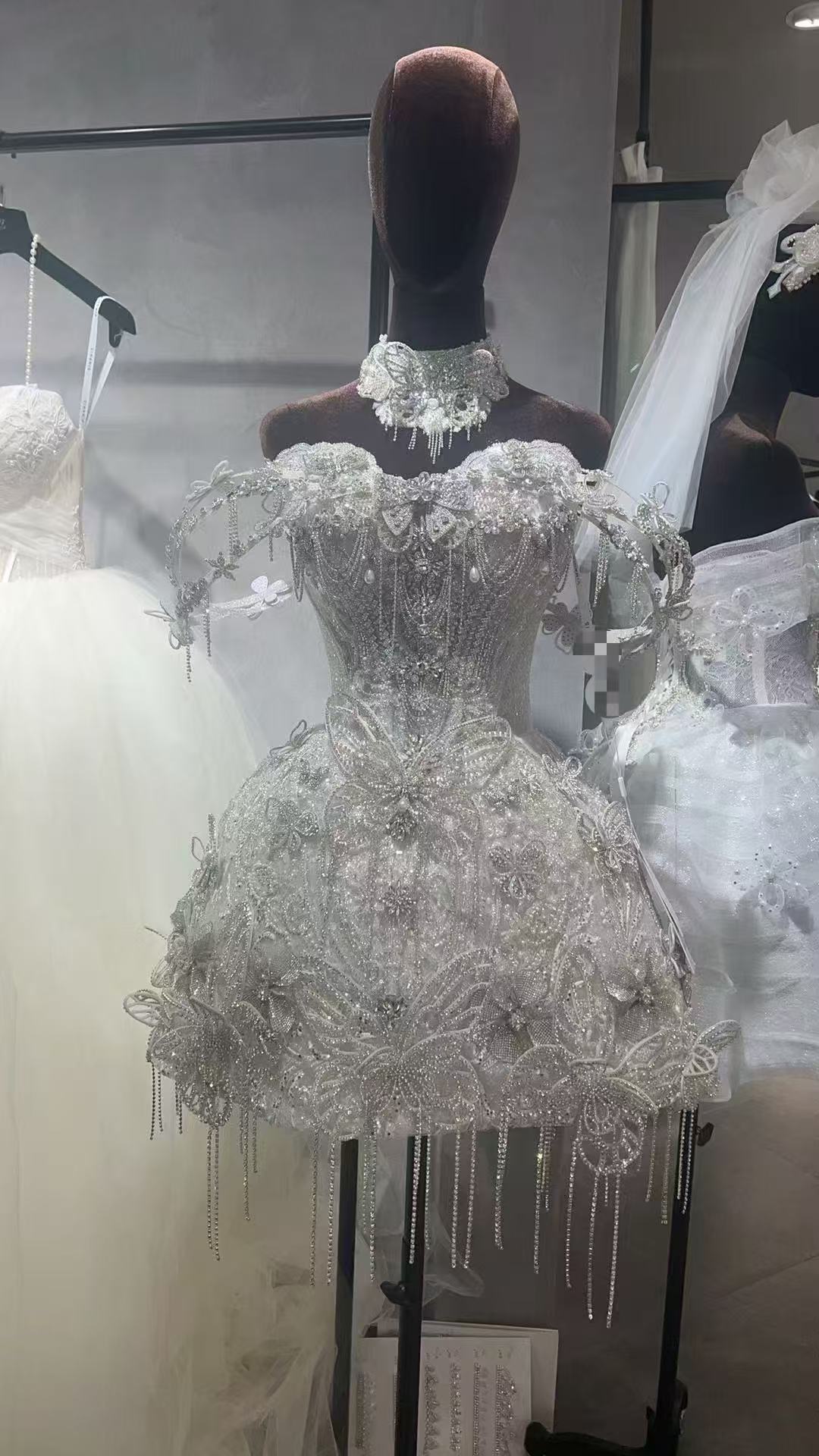 Fully Handcrafted Sequin Mini Dress