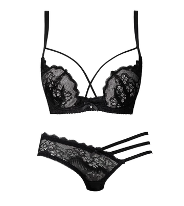 Sexy Back Lace Teddy Set