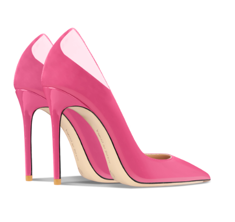 Hot Pink high heel shoes 10CM