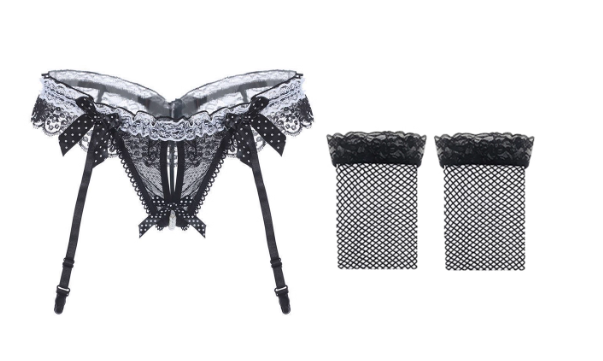 Lace Garter & Stocking Set