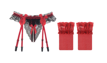Lace Garter & Stocking Set